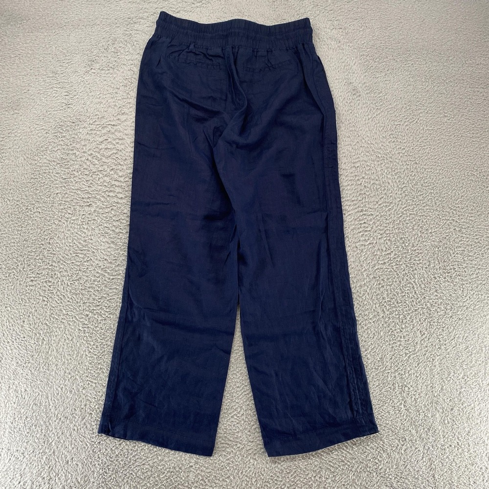 Quince Linen Wide Leg Pants Womens Large Blue Minimalist Neutral Travel Summer - Picture 13 of 15